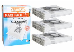 Worki BOSCH / SIEMENS Typu D, E, F, G, H. CleanBag - Maxi Pack 12szt.