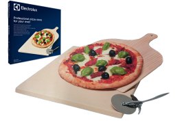 Zestaw kamień do pizzy, szufla drewniana i profesjonalny nóż - Electrolux