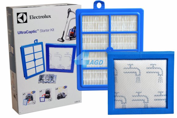 Zestaw USK10. 2 filtry zmywalne i zapachy 4 szt do odkurzacza UltraCaptic